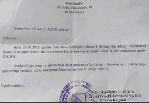 Odgovor Tužilaštva BiH